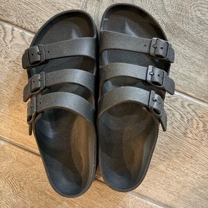 Birkenstock Black Platform Sandals